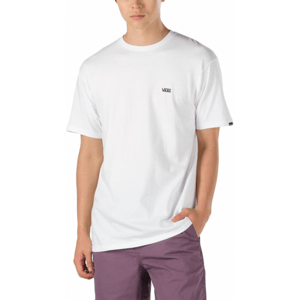 Vans MN LEFT CHEST LOGO TEE Pánské triko, bílá, velikost
