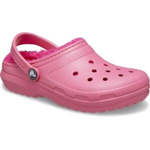Crocs CLASSIC LINED CLOG K Dívčí nazouváky, růžová, velikost 37/38