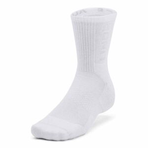 Under Armour 3-MAKER MID-CREW 3PK Unisex ponožky, bílá, velikost M