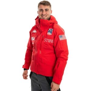 Kappa 6CENTO 602F US Pánská zimní bunda, červená, velikost XXL