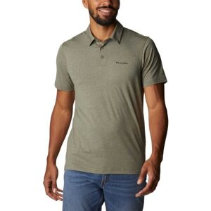 Columbia TECH TRAIL POLO Pánské funkční polo, tmavě zelená, velikost XXL