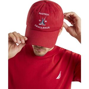 NAUTICA OXFORD STRAPBACK Pánská kšiltovka, červená, velikost UNI