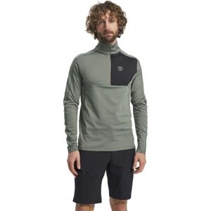 TENSON TXLITE HALF ZIP Pánská mikina, tmavě zelená, velikost XXXL