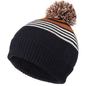 Lewro POMPOM Chlapecká pletená čepice s bambulí, tmavě modrá, velikost 4-7