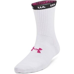 Under Armour ESSENTIAL MID CREW Dámské ponožky, bílá, velikost