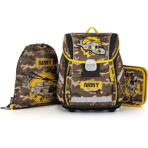 Oxybag LIGHT ARMY Školní set, hnědá, velikost