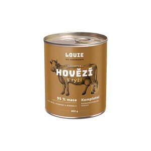 LOUIE HOVĚZÍ S RÝŽÍ 800 G Psí konzerva, hnědá, velikost
