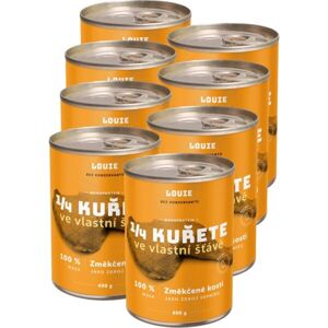 LOUIE 1/4 KUŘETE 8x 400 G Psí konzervy, žlutá, velikost