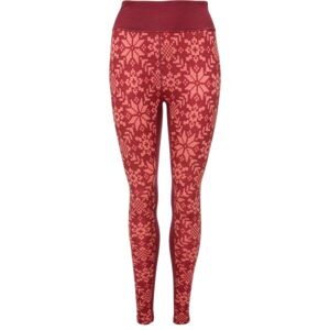 KARI TRAA EDITH PANTS Dámské merino legíny, červená, velikost