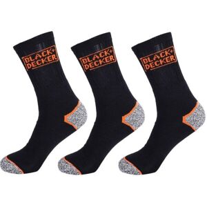BLACK & DECKER SOCKS 3P Pracovní ponožky, černá, velikost