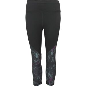 Fitforce TYLONE Dámské 3/4 fitness legíny, černá, velikost
