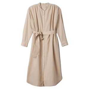 GAP LS LINEN MAXI Dámské šaty, béžová, velikost