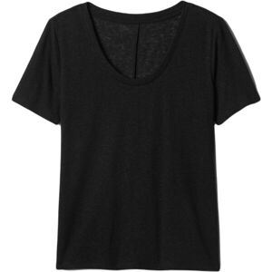 GAP V-SS LINEN SCOOP Dámské tričko, černá, velikost