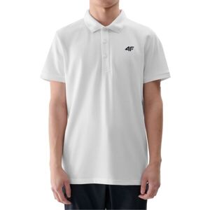 4F POLO SHIRT Pánské polo triko, bílá, velikost