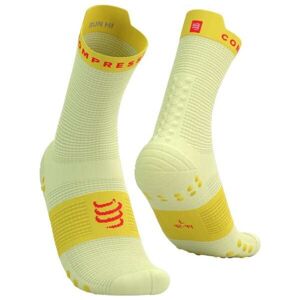 Compressport PRO RACING SOCK v4.0 RUN HIGH Běžecké ponožky, žlutá, velikost