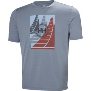 Helly Hansen HP RACE GRAPHIC Pánské triko, šedá, velikost