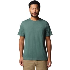 Columbia THISTLETOWN HILLS SHORT SLEEVE Pánské outdoorové triko, zelená, velikost