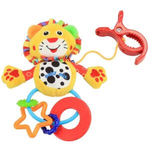 BABY MIX GEPARDÍK Plyšová hračka s chrastítkem, žlutá, velikost