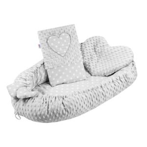 NEW BABY NEST MINKY Hnízdečko, šedá, velikost