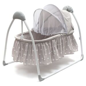 NEW BABY SWINGY Dětská kolébka s melodiemi a časovačem, šedá, velikost