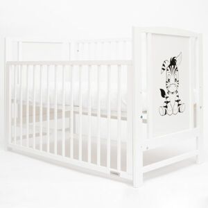NEW BABY BEA Dětská postýlka se stahovací bočnicí, bílá, velikost