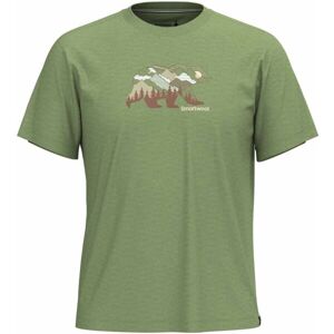 Smartwool BEAR VIEW SHORT SLEEVE GRAPHIC TEE Pánské tričko, zelená, velikost