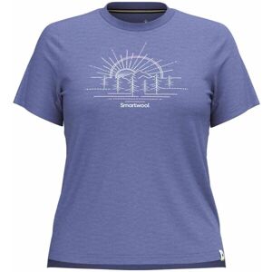 Smartwool MOUNTAIN SOL SHORT SLEEVE GRAPHIC TEE W Dámské tričko, modrá, velikost
