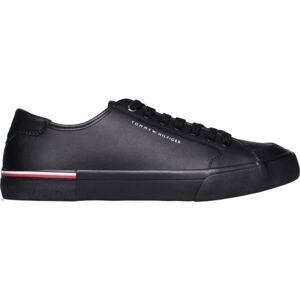 Tommy Hilfiger CORE CORPORATE VULCLEATHER Pánské tenisky, černá, velikost