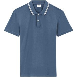 CELIO LEPRIME Pánské triko s límečkem, modrá, velikost