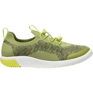 Keen KNX KNIT LACE YOUTH Dětské vycházkové boty, zelená, velikost 38