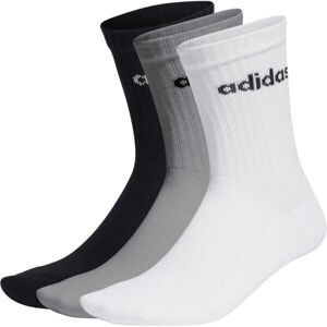 adidas LINEAR CREW CUSHIONED 3P Ponožky, šedá, velikost
