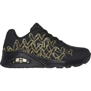 Skechers UNO - GOLDEN HEART Dámská volnočasová obuv, černá, velikost