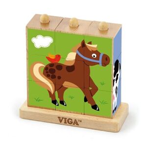 VIGA FARMA Dřevěné puzzle, mix, velikost