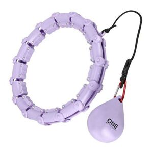 ONE FITNESS HULA HOOP Masážní obruč se závažím, fialová, velikost