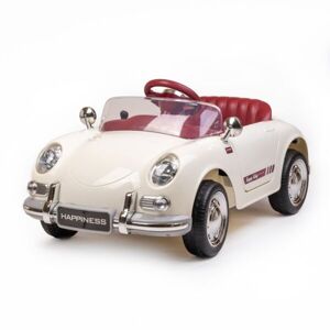BABY MIX RETRO Dětské elektrické autíčko, bílá, velikost
