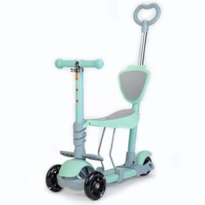 BABY MIX MULTI 3v1 Dětská tříkolová koloběžka, světle zelená, velikost