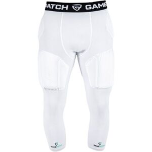 GAMEPATCH PADDED 3/4 TIGHTS PRO+ Kompresní unisex legíny, bílá, velikost