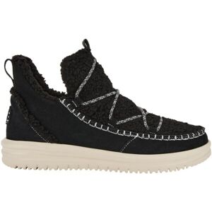 HEY DUDE CAMDEN SUEDE COZY Dámská obuv, černá, velikost