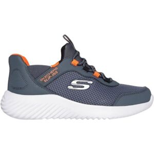 Skechers BOUNDER - BRISK-BURST Dětská volnočasová obuv, tmavě šedá, velikost
