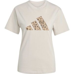 adidas ANIMAL TEE W Dámské triko, béžová, velikost