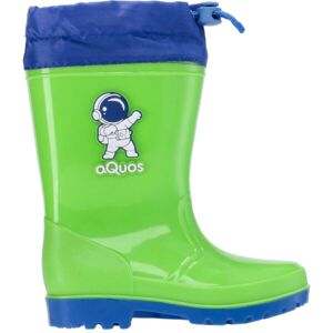 AQUOS RASTY K COLLAR Chlapecké holínky, zelená, velikost