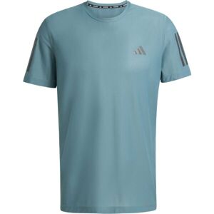 adidas OWN THE RUN TEE Pánské běžecké tričko, tmavě zelená, velikost