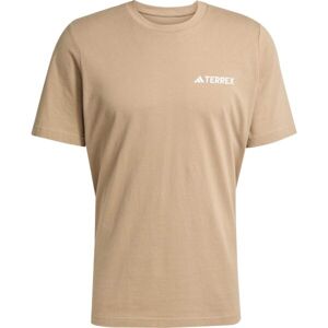 adidas TERREX MOUNTAIN TEE Pánské outdoorové tričko, hnědá, velikost
