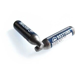 RESTUBE CO₂ CARTRIDGES 2-PACK Sada bombiček CO₂ se závitem, stříbrná, velikost