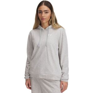 Under Armour RIVAL TERRY HOODIE Dámská mikina, šedá, velikost L