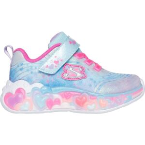 Skechers ETERNAL HEART LIGHTS Dívčí vycházková obuv, světle modrá, velikost