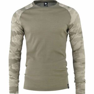 Bula CAMO MERINO Pánské triko, khaki, velikost