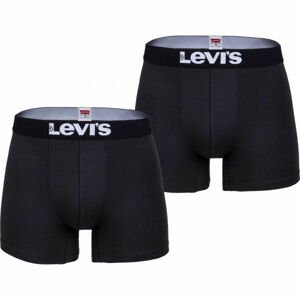 Levi's® MEN SOLID BASIC BOXER 2P Pánské boxerky, černá, velikost