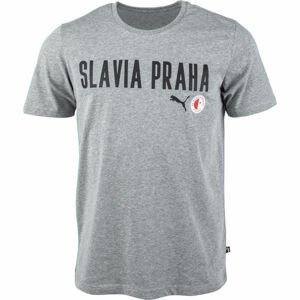 Puma SLAVIA PRAGUE GRAPHIC TEE Pánské triko, šedá, velikost