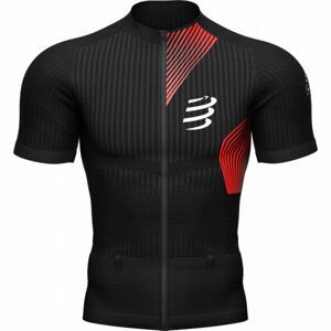 Compressport TRAIL POSTURAL SS TOP Pánský běžecký dres, černá, velikost